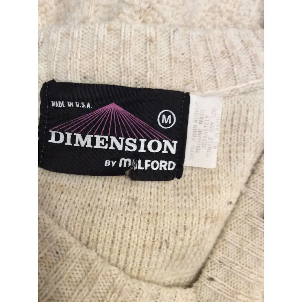 70s Vintage Fleck V neck Sweater Womens Milford USA medium